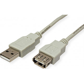 Secomp STANDARD USB 2.0 pagarinātājs, A–A tipa, spraudnis/ligzda, bēšs, 3 m