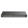 D-Link DGS-1250-52XP viedais L3 PoE tīkla komutators, 48 x 10/100/1000