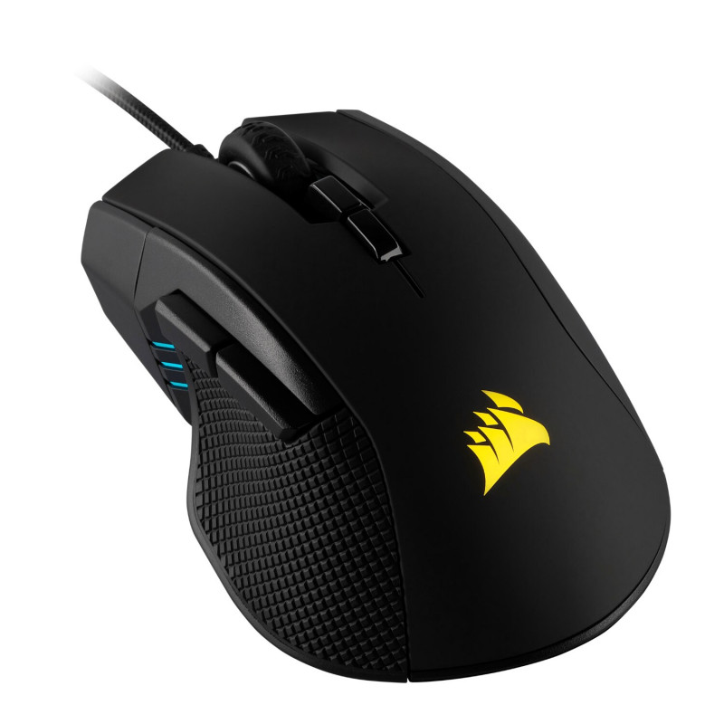 Corsair IRONCLAW RGB CH-9307011-AP pele spēlētājiem, 18000 DPI, melnā krāsā
