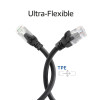 ACT FC1903 U/UTP CAT6A TPE īpaši elastīgs tīkla kabelis ar RJ45 savienotājiem, 3 m, melns