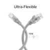 ACT FC1052 U/UTP CAT6A īpaši lokans komutācijas vads, TPE, ar aizsargātu fiksatoru, RJ45, 0,25 m, pelēks