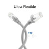 ACT FC2001 CAT6A S/FTP īpaši lokans tīkla savienotājkabelis, 1 m, TPE, RJ45, pelēks