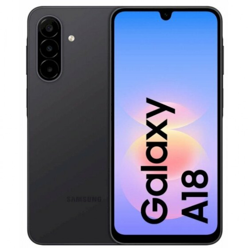 Samsung Galaxy A18 4G A185 viedtālrunis, Dual SIM, 4 GB RAM, 128 GB, melnā krāsā