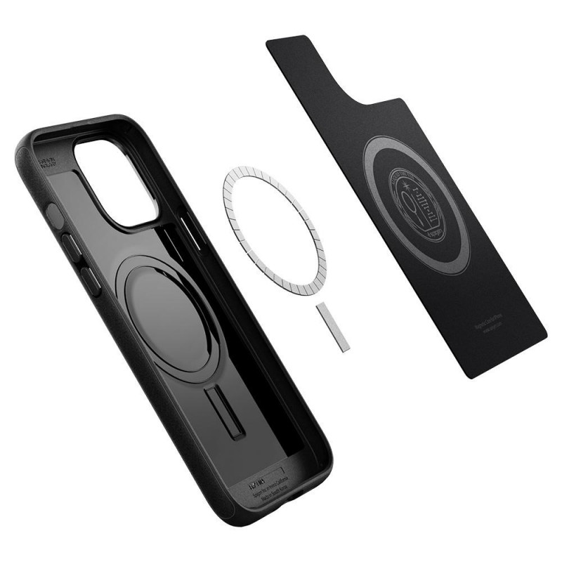 Spigen Mag Armor SPN1735BLK vāciņš Apple iPhone 13 Pro tālrunim, MagSafe, matēti melns