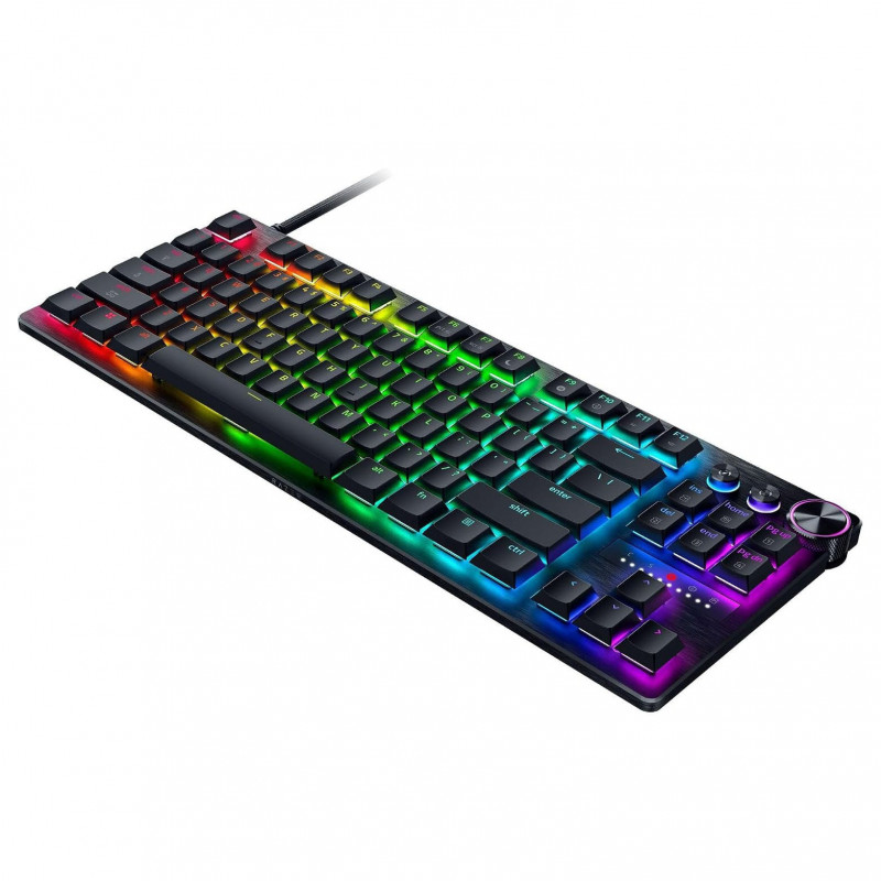 Spēļu tastatūra Razer Huntsman V3 Pro Low-Profile TKL, analogie slēdži, DE (ISO) izkārtojums, melna