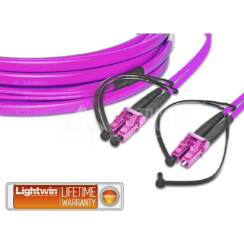 Lightwin LDP-50 LC-LC 20.0 OM4 FD violets optiskās šķiedras kabelis, 20 m