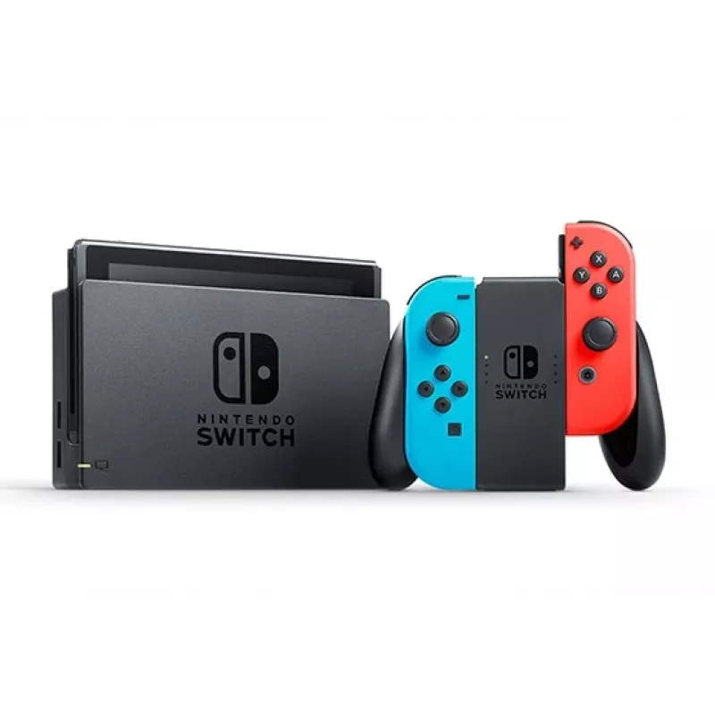 Nintendo Switch (jaunais pārstrādātais modelis) portatīvā spēļu konsole, melna / zila / sarkana, 15,8 cm (6,2 collas), 32 GB, Wi-Fi