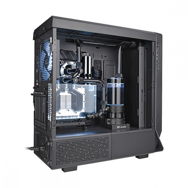 Thermaltake Pacific SR420 plānais radiators pašmontējamai šķidruma dzesēšanai, melns