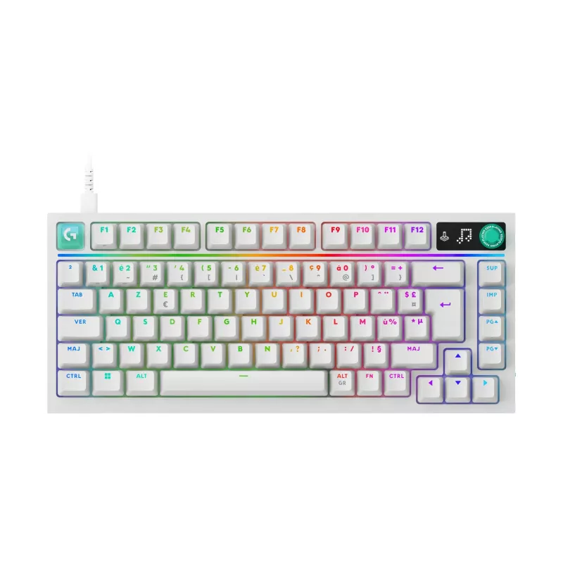 Tastatūra Logitech G316 X 75, 920-014315, baltā krāsā, FR