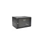 Digitus DN-W19 06U/450/B 6U pie sienas stiprināms skapis, melns