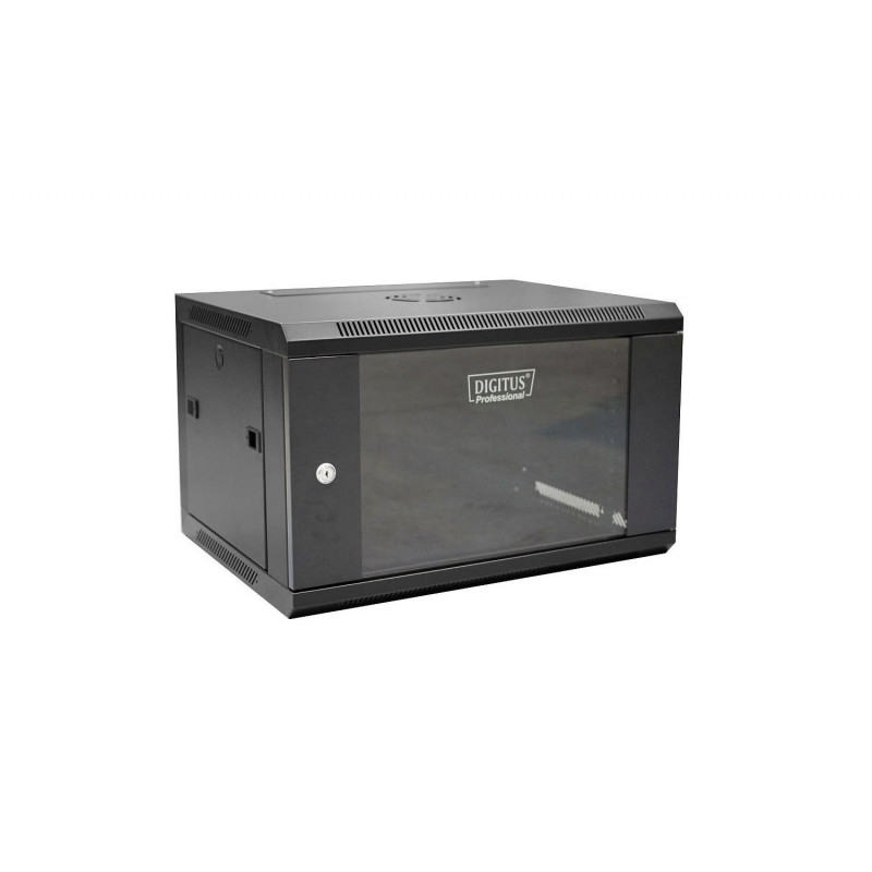 Digitus DN-W19 06U/450/B 6U pie sienas stiprināms skapis, melns