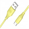 Tellur TLL155400 silikona kabelis USB uz Type-C, 3A, 1 m, dzeltens