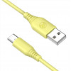 Tellur TLL155400 silikona kabelis USB uz Type-C, 3A, 1 m, dzeltens