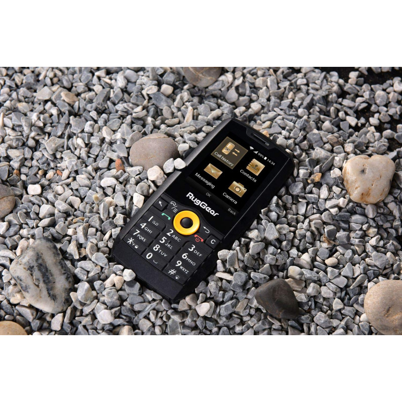 RugGear RG150 izturīgs pogu tālrunis, Dual SIM, melns