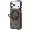 Guess GUE005690 Ring Stand 360 4G Classic Logo MagSafe aizsargvāciņš iPhone 18 Pro Max / 17 Pro Max, brūns