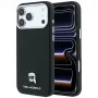 Karl Lagerfeld KF003263 Grained Karl Head Metal MagSafe aizsargvāciņš iPhone 18 Pro / 17 Pro, melns