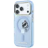 Karl Lagerfeld Peekaboo Logo MagSafe aizsargapvalks iPhone 18 Pro / 17 Pro tālruņiem, gaiši zils