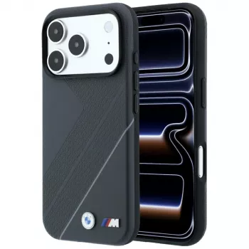 BMW M Tire Track with Silver Line MagSafe aizsargapvalks iPhone 18 Pro / 17 Pro tālruņiem, antracītpelēks