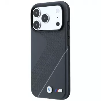 BMW M Tire Track with Silver Line MagSafe aizsargapvalks iPhone 18 Pro / 17 Pro tālruņiem, antracītpelēks