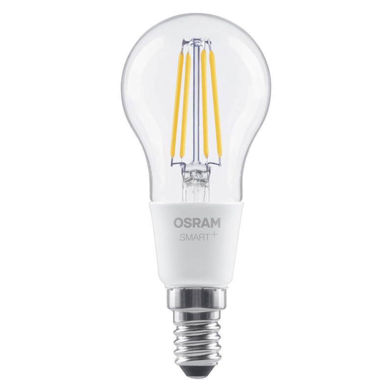 Osram SMART+ Matter Filament Classic P40 827 viedā spuldze, regulējama spilgtuma, E14, 4 W, silti baltas gaismas, Wi-Fi