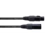 Cordial EM 5 FM XLR savienojuma vads, 3 kontaktu XLR ligzda – 3 kontaktu XLR spraudnis, melnā krāsā