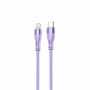 Tellur silikona vads Type-C – Lightning, PD 30 W, 1 m, violets