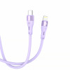 Tellur silikona vads Type-C – Lightning, PD 30 W, 1 m, violets