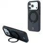 Mercedes Leather with Ring Stand MagSafe vāciņš ar gredzenu-statīvu tālrunim iPhone 18 Pro Max / 17 Pro Max, antracītpelēks