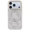 Guess Ring Stand 360 4G Classic Logo vāciņš ar MagSafe iPhone 18 Pro / 17 Pro tālruņiem, rozā