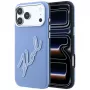 Karl Lagerfeld Smooth Big Resin Signature Logo vāciņš iPhone 18 Pro / 17 Pro tālruņiem, zils