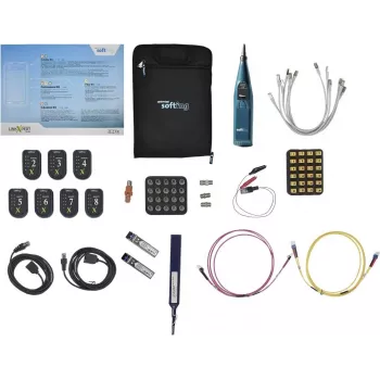 Softing IT Psiber CableMaster PROF_ACC_KIT profesionāls piederumu komplekts, kabeļu un adapteru kopums tīklam un tālrunim, 0,5 m, dupleksais