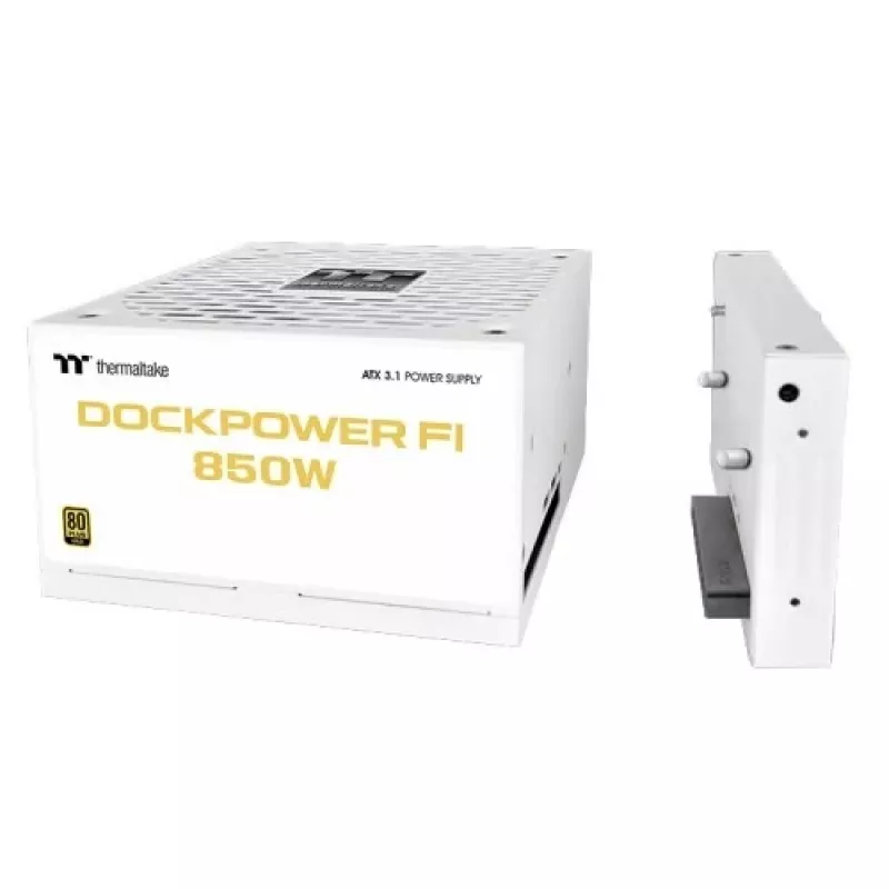 Thermaltake Dockpower FI 850 W datora barošanas avots, ATX 3.1, 80 PLUS Gold, sniegbalta krāsa