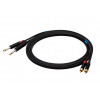 SSQ RCAJM2 SS-1428 audio vads, 2x RCA – 2x 6,3 mm mono spraudnis, 2 m, melns