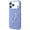 Karl Lagerfeld Smooth Big Resin Signature Logo apvalks iPhone 18 Pro Max / 17 Pro Max, zils
