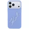 Karl Lagerfeld Smooth Big Resin Signature Logo apvalks iPhone 18 Pro Max / 17 Pro Max, zils