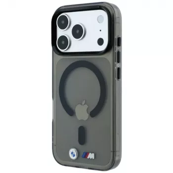 BMW BMW001323 telefona vāciņš iPhone 18 Pro Max / 17 Pro Max, M IML Glossy Metal Logo & Trims, MagSafe, melns