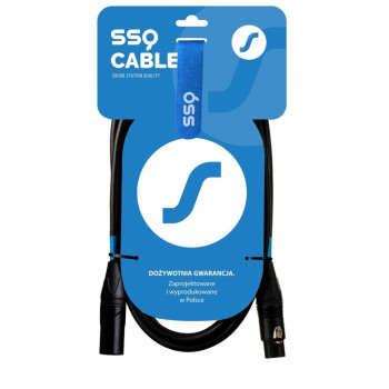 SSQ DMX1 SS-1838 vads XLR spraudnis - XLR ligzda, 1 m, melns