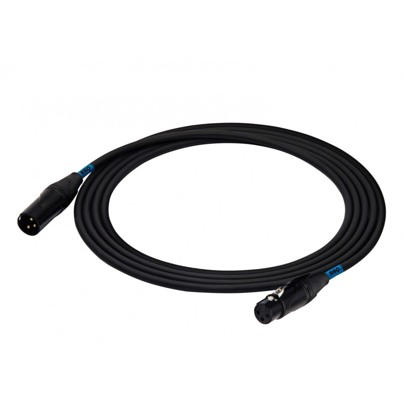 SSQ DMX1 SS-1838 vads XLR spraudnis - XLR ligzda, 1 m, melns