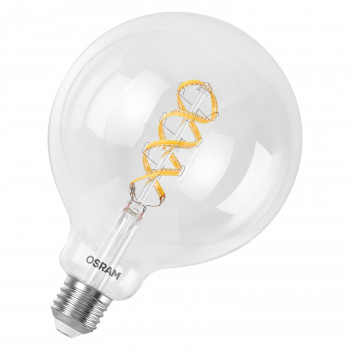 Viedā spuldze Osram SMART+ MATTER Filament Multicolor Classic Globe 125 40, E27, 4,8 W, RGBW, Wi-Fi