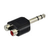 SSQ HA7 adapteris no 2 x RCA ligzdām uz 6,3 mm stereo spraudni