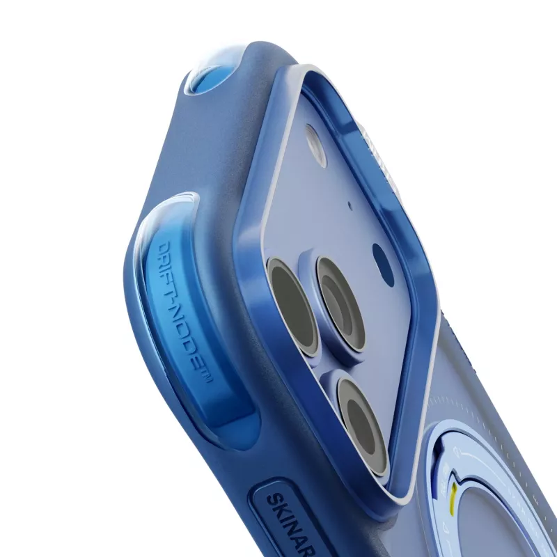 Skinarma Atlas telefona vāciņš ar MagSafe un grozāmu atbalstu iPhone 18 Pro / 17 Pro, zils