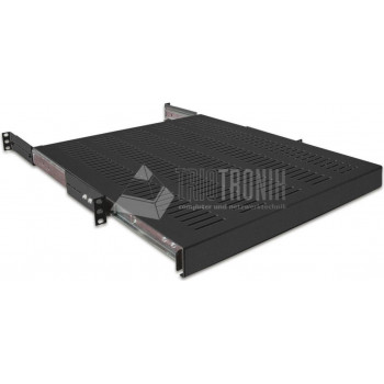 Wirewin SHELF PO 800 BL melns izvelkams 19″ 1U plaukts, līdz 35 kg