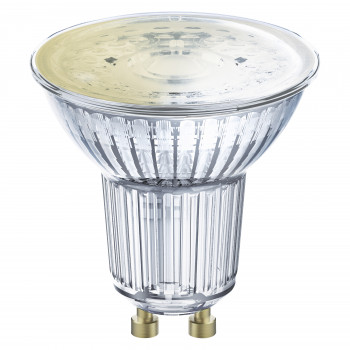 Osram SMART+ MATTER spuldze PAR16 50 ar GU10 cokolu, ar regulējamu spilgtumu, 4,7 W, siltbalta gaisma, Wi-Fi, 45°