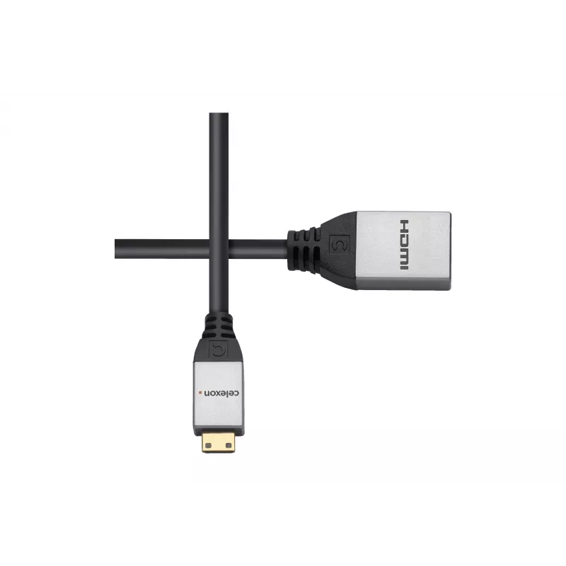 celexon Mini HDMI M/F pāreja ar Ethernet, 2.0a/b, 4K, Professional