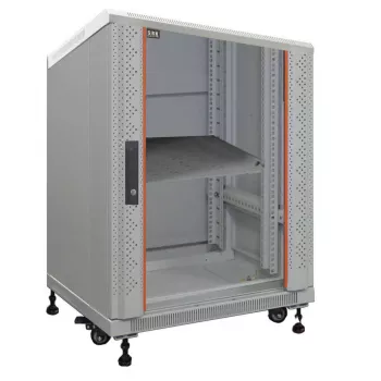IT-BUDGET 19 collu tīklu skapis SRK 99ITB19SRK1266GGM, komplekts, 12 U, 600x600 mm, gaiši pelēks