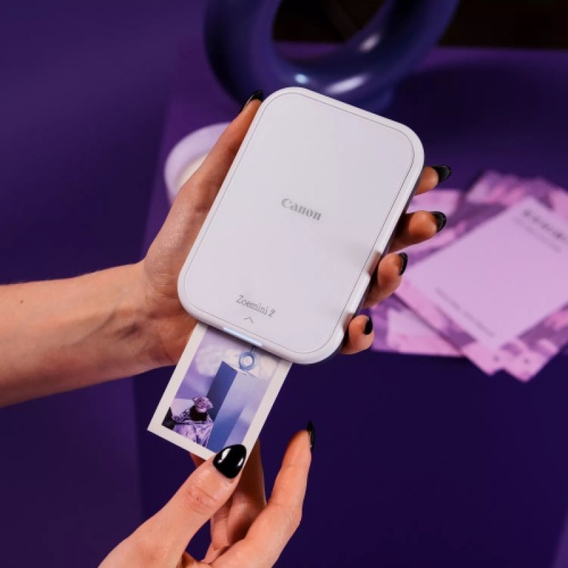Canon Zoemini 2 portatīvais fotoattēlu printeris 5452C007, ZINK, 2x3 collu, Bluetooth, balts