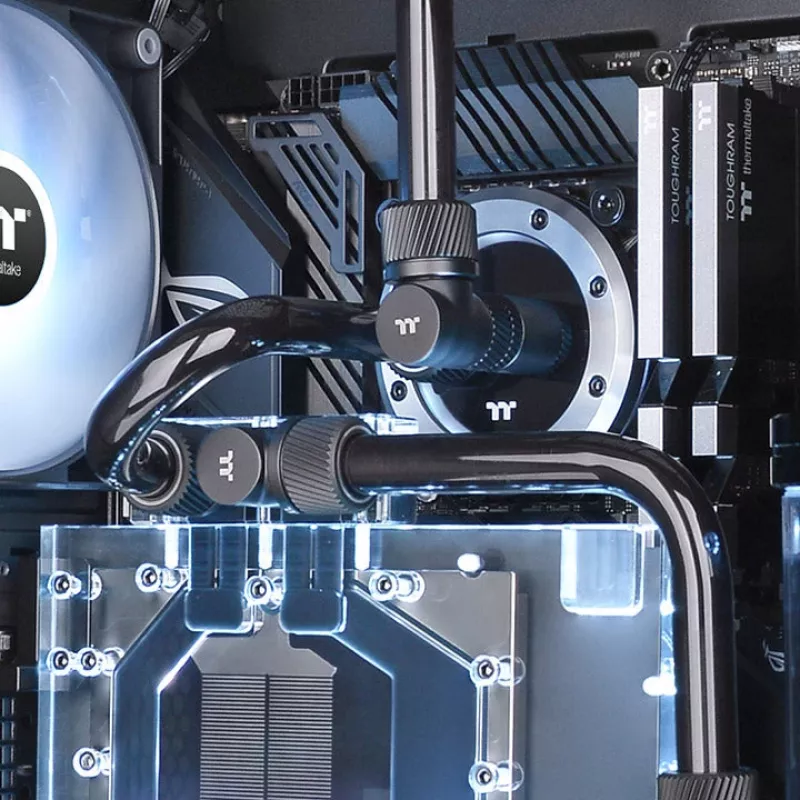 Thermaltake Pacific SF 20 mm pagarinājuma fitings (ligzda–spraudnis), matēti melns, CL-W392-CU00MK-A