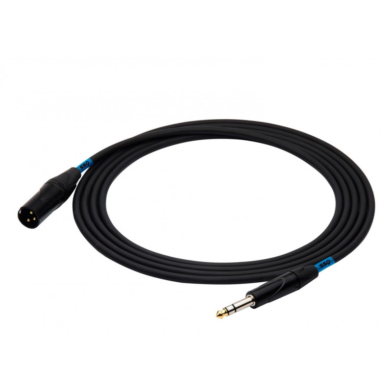 SSQ JSXM5 SS-1464 vads, stereo Jack – XLR 3 kontaktu vīrišķais savienotājs, 5 m, melns