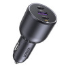 Ugreen EC705 auto lādētājs ar USB un 2x USB-C, 130 W, ar 1 m 5 A vadu