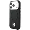 Karl Lagerfeld KF003257 Grained Embossed Ring & Kameo Logo MagSafe telefona vāciņš iPhone 18 Pro / 17 Pro, melns